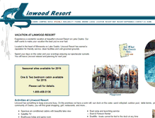 Tablet Screenshot of linwoodresort.com